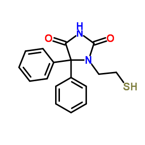 5,5-Diphenyl-1-(2-sulfanylethyl)imidazolidine-2,4-dione Structure,62476-41-9Structure