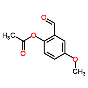 Benzaldehyde,2-(acetyloxy)-5-methoxy- Structure,62536-85-0Structure