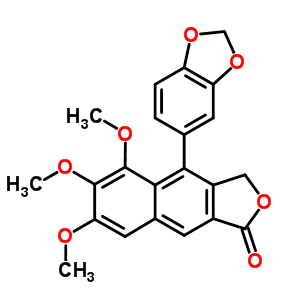 4-(1,3-Benzodioxol-5-yl)-5,6,7-trimethoxynaphtho[2,3-c]furan-1(3h)-one Structure,6258-43-1Structure