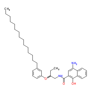 4-Amino-1-hydroxy-n-[2-(3-pentadecylphenoxy)butyl]-2-naphthalenecarboxamide Structure,62592-57-8Structure