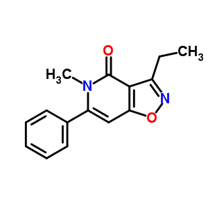 Isoxazolo[4,5-c]pyridin-4(5h)-one,3-ethyl-5-methyl-6-phenyl- Structure,62613-76-7Structure