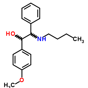 2-Butylamino-1-(4-methoxyphenyl)-2-phenyl-ethanol Structure,6267-75-0Structure