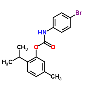 (5-Methyl-2-propan-2-yl-phenyl) n-(4-bromophenyl)carbamate Structure,6269-49-4Structure