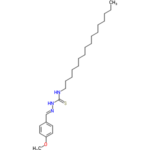 3-Hexadecyl-1-[(4-methoxyphenyl)methylideneamino]thiourea Structure,6278-83-7Structure