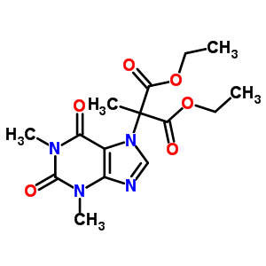 Diethyl 2-(1,3-dimethyl-2,6-dioxo-purin-7-yl)-2-methyl-propanedioate Structure,62787-55-7Structure