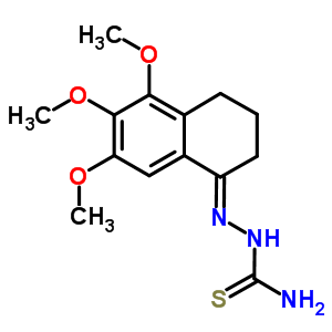 Hydrazinecarbothioamide,2-(3,4-dihydro-5,6,7-trimethoxy-1(2h)-naphthalenylidene)- Structure,62825-18-7Structure