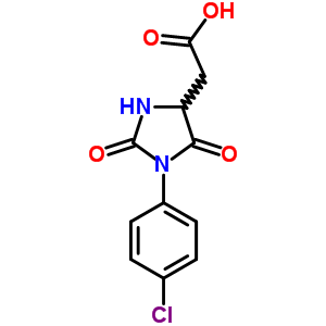 [1-(4-Chloro-phenyl)-2,5-dioxo-imidazolidin-4-yl]-acetic acid Structure,62848-53-7Structure