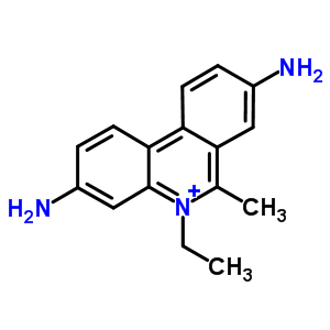 3,8-Diamino-5-ethyl-6-methyl-phenanthridinium Structure,62895-25-4Structure