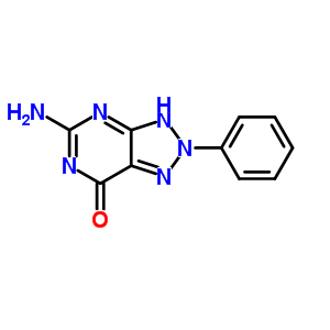 7H-1,2,3-triazolo[4,5-d]pyrimidin-7-one, 5-amino-2,3-dihydro-2-phenyl- Structure,6295-27-8Structure