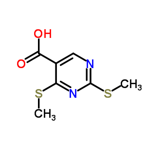 2,4-Bis(methylsulfanyl)pyrimidine-5-carboxylic acid Structure,6299-27-0Structure