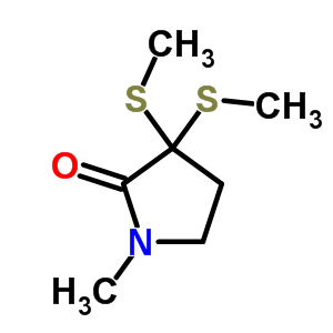 1-Methyl-3,3-bis(methylsulfanyl)pyrrolidin-2-one Structure,63017-89-0Structure