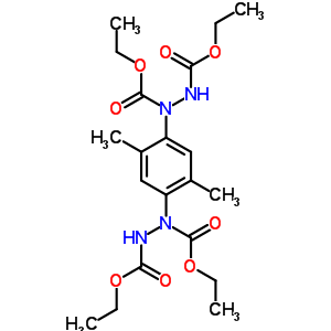 Ethyl n-(ethoxycarbonylamino)-n-[4-[ethoxycarbonyl-(ethoxycarbonylamino)amino]-2,5-dimethyl-phenyl]carbamate Structure,6304-69-4Structure