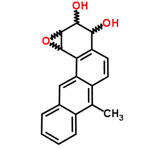 1A,2,3,11c-tetrahydro-6-methyl-benzo(6,7)phenanthro(3,4-b)oxirene-2,3-diol Structure,63057-64-7Structure