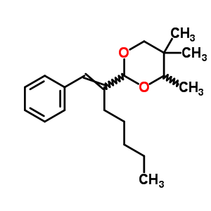 1,3-Dioxane,4,5,5-trimethyl-2-[1-(phenylmethylene)hexyl]- Structure,6309-48-4Structure