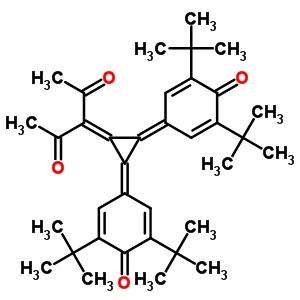 3-[2,3-Bis[3,5-bis(1,1-dimethylethyl)-4-oxo-2,5-cyclohexadien-1-ylidene]cyclopropylidene]-2,4-pentanedione Structure,63165-91-3Structure