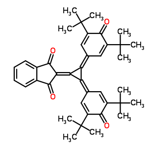 2-[2,3-Bis[3,5-bis(1,1-dimethylethyl)-4-oxo-2,5-cyclohexadien-1-ylidene]cyclopropylidene]-1h-indene-1,3(2h)-dione Structure,63165-94-6Structure