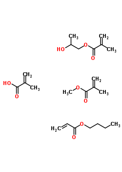 2-Methyl-2-propenoic acid polymer with butyl 2-propenoate methyl 2-methyl-2-propenoate and 1,2-propanediol mono(2-methyl-2-propenoate) Structure,63197-38-6Structure