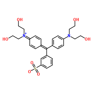 N-[4-[[4-[bis(2-hydroxyethyl)amino]phenyl ](3-sulfonatophenyl)methylene]-2,5-cyclohexadien-1-ylidene]-2-hydroxy-n-(2-hydroxyethyl)ethanaminium Structure,63217-00-5Structure