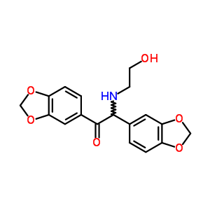 1,2-Dibenzo[1,3]dioxol-5-yl-2-(2-hydroxyethylamino)ethanone Structure,6322-16-3Structure