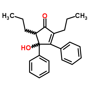 4-Hydroxy-3,4-diphenyl-2,5-dipropyl-cyclopent-2-en-1-one Structure,6322-24-3Structure