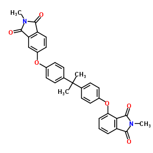 4-[4-[1-[4-[[(2,3-Dihydro-2-methyl-1,3-dioxo-1h-isoindol)-5-yl ]oxy]phenyl ]-1-methylethyl ]phenoxy]-2-methyl-1h-isoindole-1,3(2h)-dione Structure,63227-27-0Structure