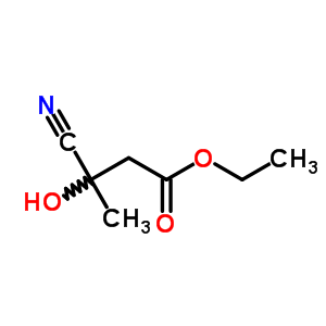 Butyric acid, 3-cyano-3-hydroxy-, ethyl ester Structure,6330-37-6Structure