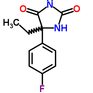 5-Ethyl-5-(4-fluorophenyl)imidazolidine-2,4-dione Structure,6331-66-4Structure