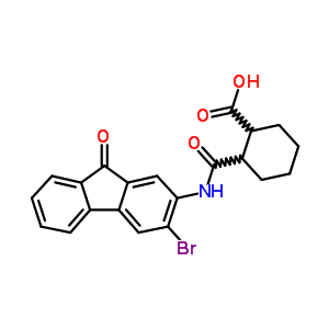 Cyclohexanecarboxylicacid, 2-[[(3-bromo-9-oxo-9h-fluoren-2-yl)amino]carbonyl]- Structure,6341-17-9Structure