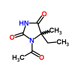 2,4-Imidazolidinedione,1-acetyl-5-ethyl-5-methyl- Structure,6341-68-0Structure