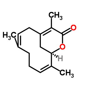 (3E,7e,9r,12z)-4,8,12-trimethyl-10-oxabicyclo[7.3.1]trideca-3,7,12(1)-trien-11-one Structure,63426-84-6Structure