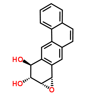 Anti-10,11-dihydroxy-8,9-epoxy-8,9,10,11-tetrahydrobenz(a)anthracene Structure,63438-27-7Structure