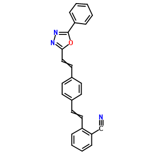 2-(2-(4-(2-(5-Phenyl-1,3,4-oxadiazol-2-yl)ethenyl)phenyl)ethenyl)-benzonitrile Structure,63443-08-3Structure