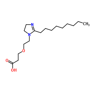 3-[2-[(4,5-Dihydro-2-nonyl-1h-imidazol)-1-yl ]ethoxy]propanoic acid Structure,63451-22-9Structure