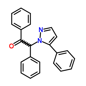 Ethanone,1,2-diphenyl-2-(5-phenyl-1h-pyrazol-1-yl)- Structure,63570-05-8Structure