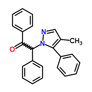 Ethanone,2-(4-methyl-5-phenyl-1h-pyrazol-1-yl)-1,2-diphenyl- Structure,63570-08-1Structure