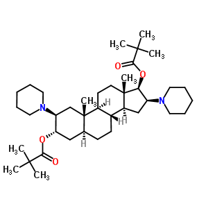 2,16-Dipiperidinoandrostane-3,17-diol dipivalate Structure,63665-41-8Structure