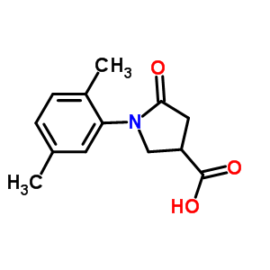 1-(2,5-Dimethylphenyl)-5-oxopyrrolidine-3-carboxylic acid Structure,63674-68-0Structure