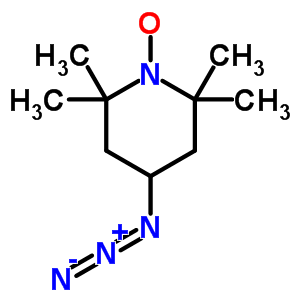 4-Azido-2,2,6,6-tetramethyl-1-piperidinyloxy Structure,63697-61-0Structure