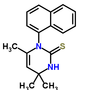 3,4-Dihydro-1-(1-naphtyl)-4,4,6-trimethyl-2(1h)-pyrimidinethione Structure,63704-49-4Structure