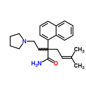 α-(3-methyl-2-butenyl)-α-(1-naphtyl)-1-pyrrolidinebutanamide Structure,63704-66-5Structure