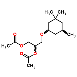 3-[(3,3,5-Trimethylcyclohexyl)oxy]-1,2-propanediol 1,2-diacetate Structure,63715-96-8Structure