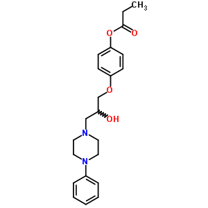 3-(4-Phenyl-1-piperazinyl)-1-[4-(propionyloxy)phenoxy]-2-propanol Structure,63716-19-8Structure