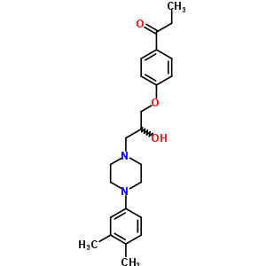 1-[4-[3-[4-(3,4-Dimethylphenyl)-1-piperazinyl ]-2-hydroxypropoxy]phenyl ]-1-propanone Structure,63744-54-7Structure