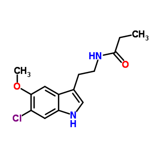 N-[2-(6-chloro-5-methoxy-1h-indol-3-yl)ethyl ]propionamide Structure,63762-75-4Structure