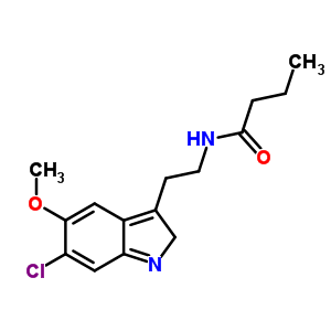 N-[2-(6-chloro-5-methoxy-1h-indol-3-yl)ethyl ]butyramide Structure,63762-76-5Structure