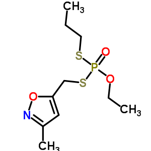 Dithiophosphoric acid o-ethyl s-[(3-methylisoxazol-5-yl)methyl ]s-propyl ester Structure,63771-69-7Structure