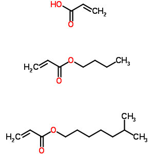 2-Propenoic acid, polymer with butyl 2-propenoate and isooctyl 2-propenoate Structure,63793-44-2Structure