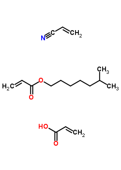 2-Propenoic acid, polymer with isooctyl 2-propenoate and 2-propenenitrile Structure,63793-45-3Structure