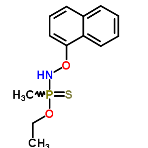 P-methyl-n-(1-naphthalenyloxy)phosphonamidothioic acid o-ethyl ester Structure,63815-53-2Structure