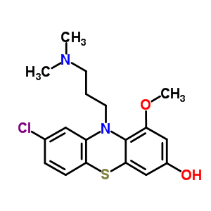 8-Chloro-10-[3-(dimethylamino)propyl ]-1-methoxy-10h-phenothiazin-3-ol Structure,63834-01-5Structure